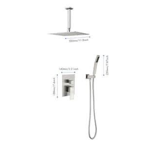 Single-Handle Claw Foot Tub Faucet with Hand Shower in Brushed Nickel