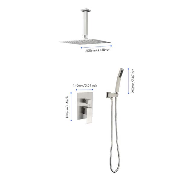 Tahanbath Single-Handle Claw Foot Tub Faucet with Hand Shower in Brushed Nickel