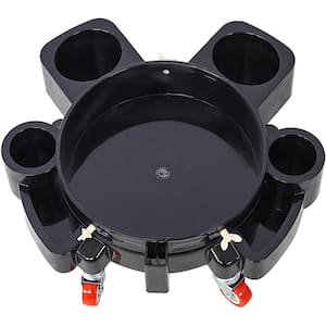 15 in. W 50 lbs. Load Capacity Rolling Bucket Dolly with 5 Rolling Swivel Casters for 5 Gal. Bucket