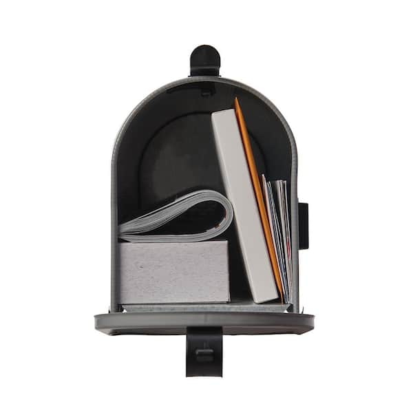 Gibraltar Mailboxes Grayson Standard Metal Gray Post Mount Mailbox Gibraltar Mailboxes Grayson Standard Metal Gray Post Mount Mailbox