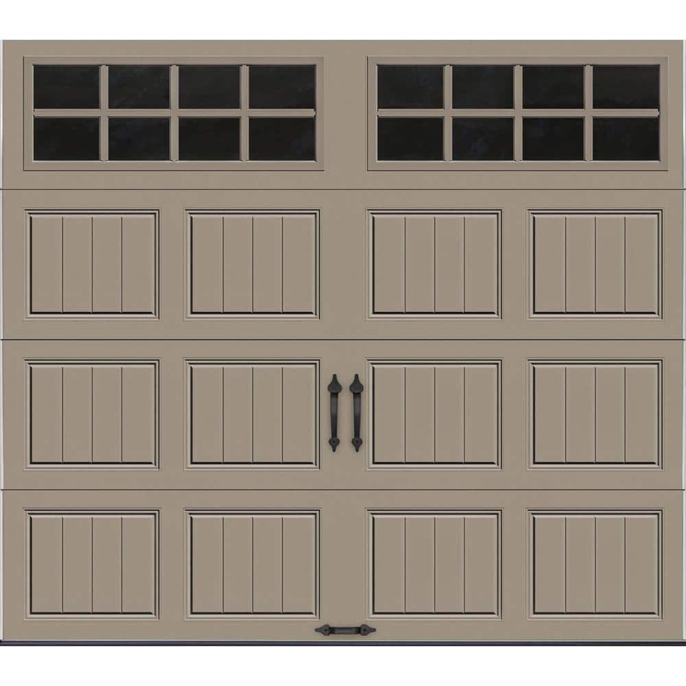 Gallery Steel Short Panel 8 ft x 7 ft Insulated 18.4 R-Value Sandtone Garag