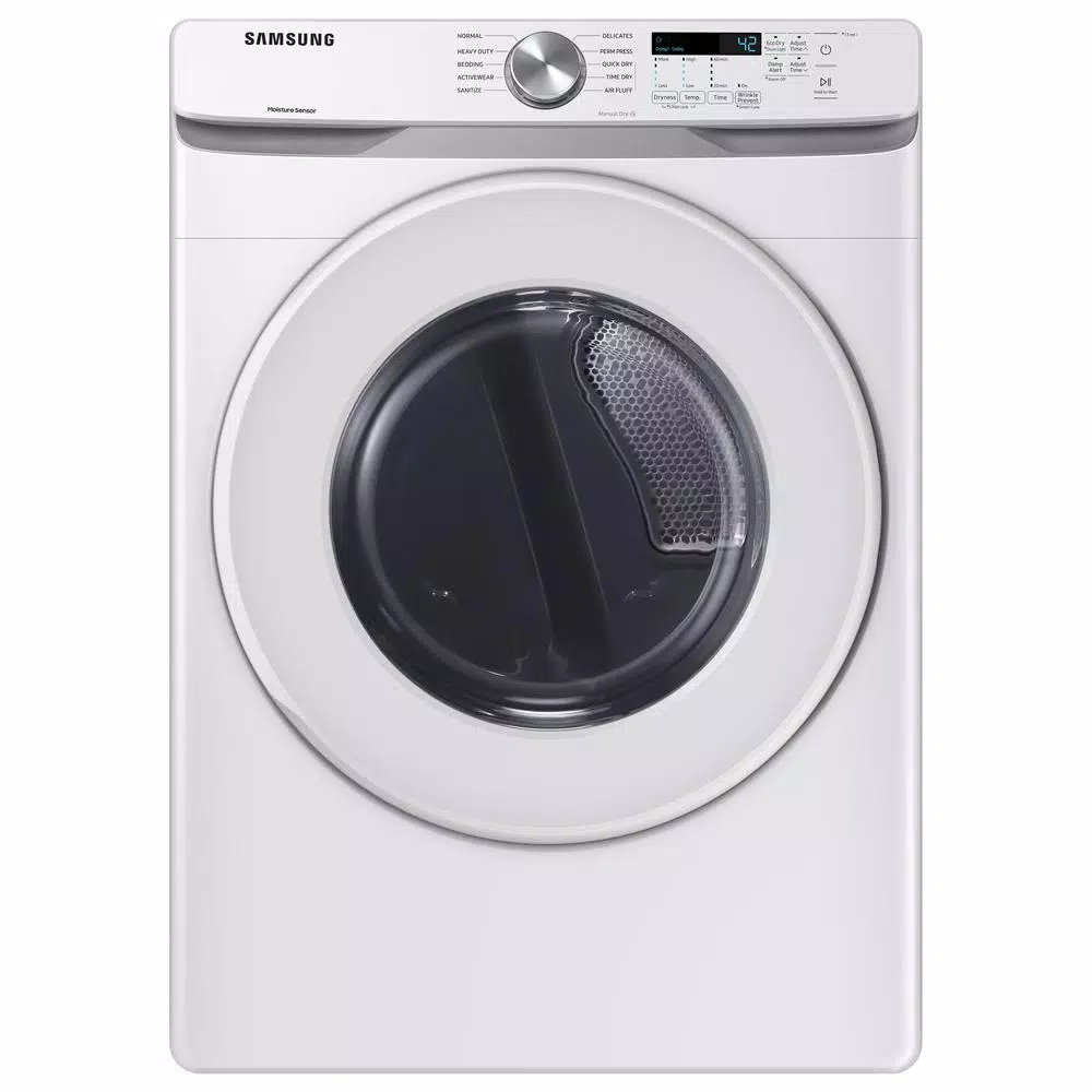 Samsung 7.5 cu. ft. 240-Volt White Electric Dryer with Sensor Dryer (Pedestals Sold Separately) by Samsung