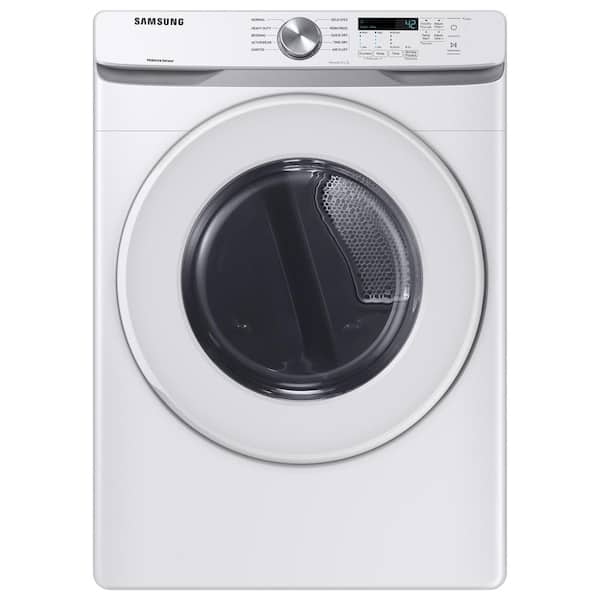 Samsung - 7.5 cu. ft. Stackable Vented Electric Dryer with Sensor Dry in White