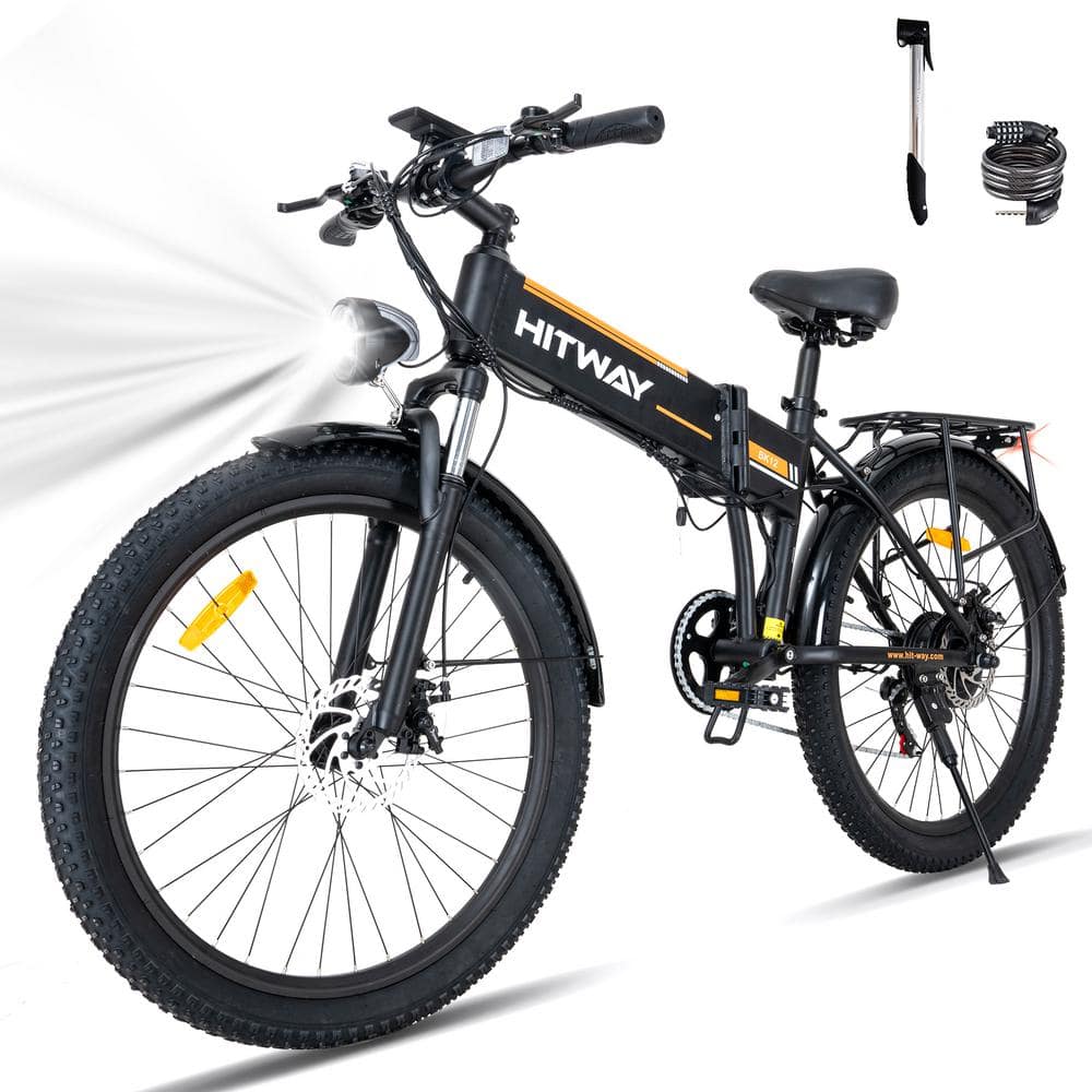 HITWAY 26 In. X 3 In. Fat Tire Mountain Electric Bike For Adults With ...