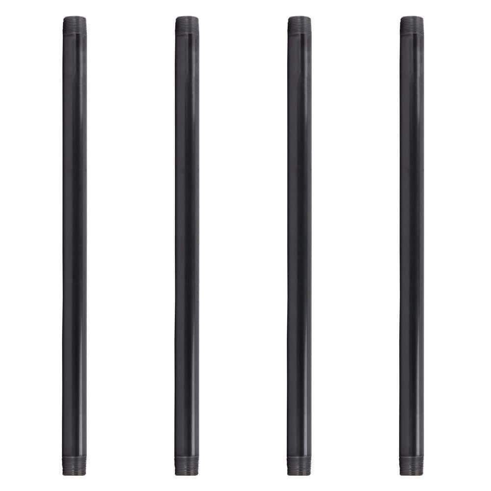 1 in. x 24 in. Black Industrial Steel Grey Plumbing Pipe (4-Pack) price history on PriceWatchPro