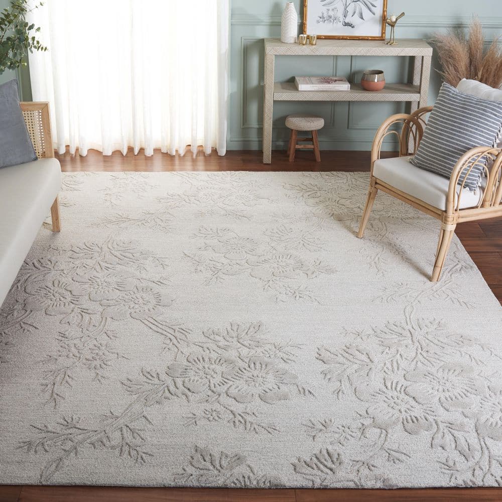 Glamour 9 ft. x 12 ft. Light Green Ornate Floral Area Rug price history on PriceWatchPro