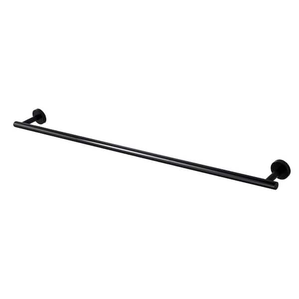 36 in. Stainless Steel Wall Mounted Single Towel Bar in Matte Black
