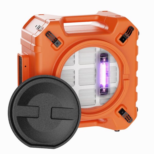 ALORAIR 1100 sq. ft. HEPA - Type Air Scrubber in Oranges/Peaches with 3-Stage Filtration System