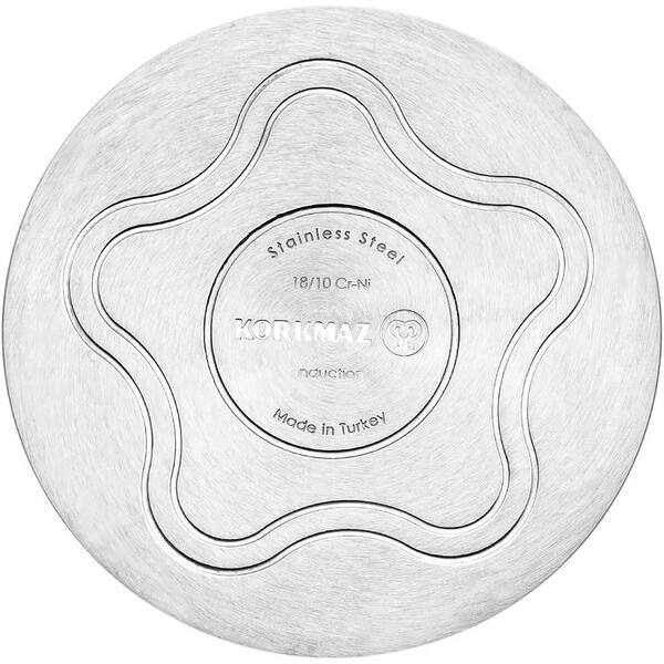 Korkmaz Alfa 9 Piece Stainless Steel Mirror Polish Cookware Set, Silver