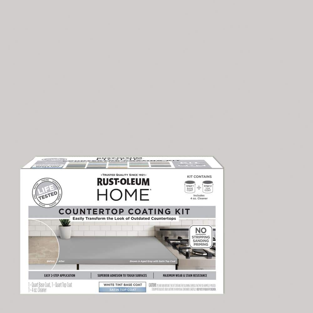 Rust-Oleum Home 1 qt. Oyster Shell Satin Interior Countertop Paint Kit