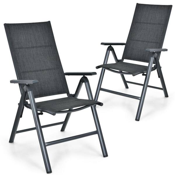 set of 4 reclining garden chairs