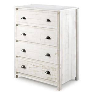 Rustic 4-Drawer Chest, Rustic White