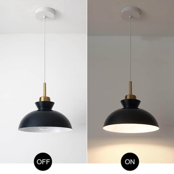 LWYTJO Lustre 11 in. 1-Light Dark Blue Dimmable Modern Industrial