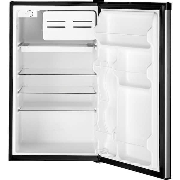 Ge 4 4 Cu Ft Mini Fridge In Clean Steel Gme04glklb The Home Depot