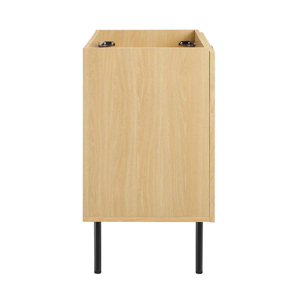 Chaucer 30" Oak Freestanding Bathroom Vanity with Rattan Doors