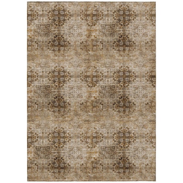 Chantille ACN557 Taupe 2 ft. 6 in. x 3 ft. 10 in. Machine Washable Indoor/Outdoor Geometric Area Rug