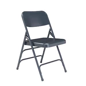 Blue Metal Stackable Folding Chair (Set of 4)