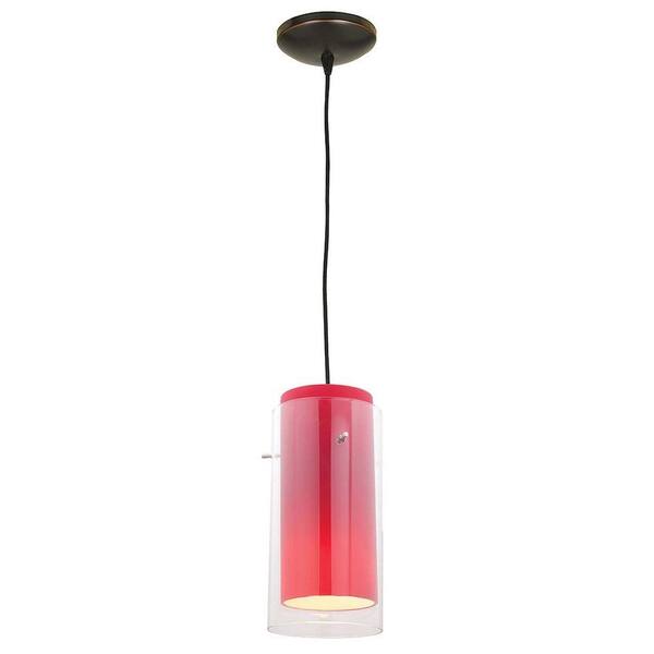 Access Lighting 1-Light Pendant Oil Rubbed Bronze Finish Clear GlassD-DISCONTINUED