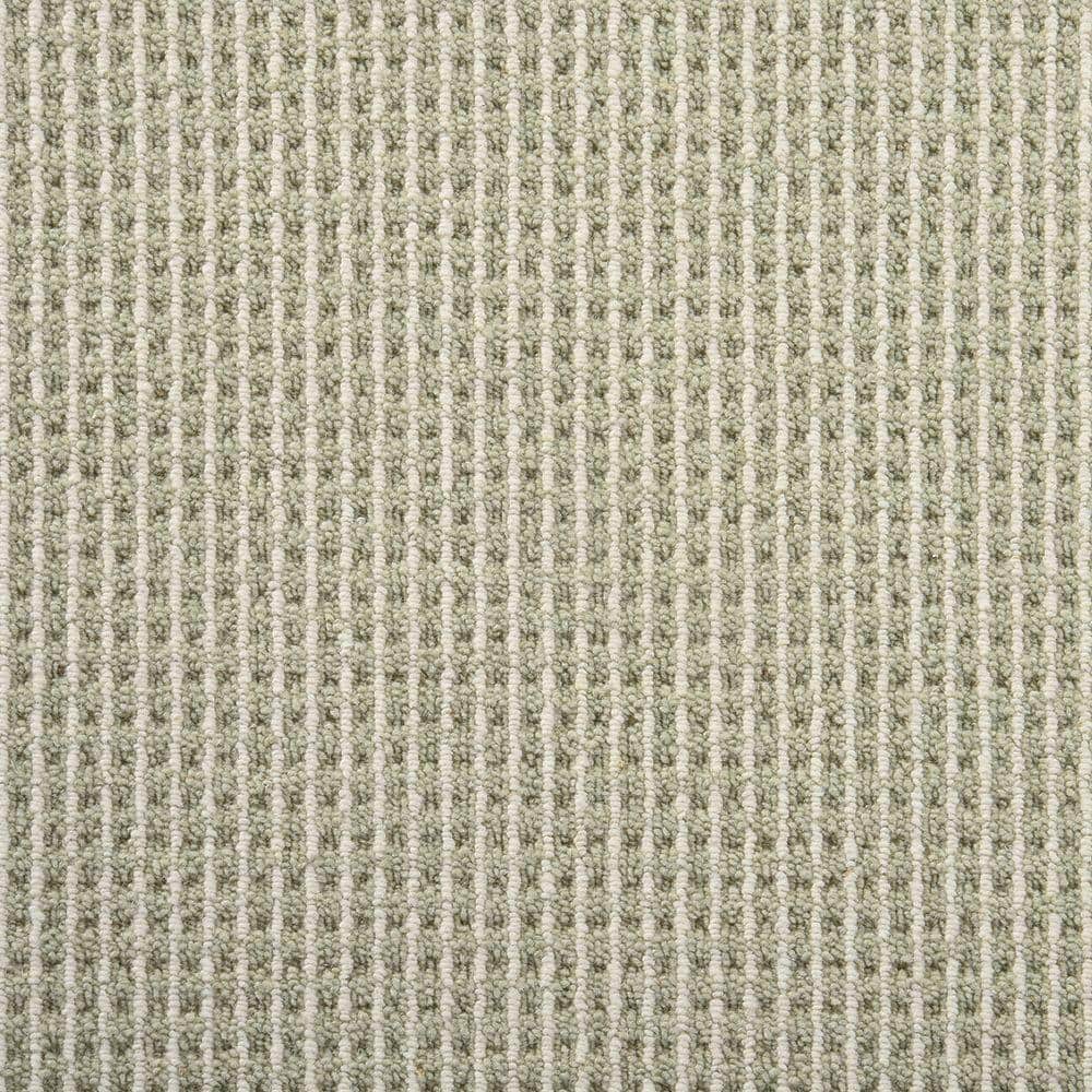 6 in. x 6 in. Loop Carpet Sample - Shenadoah Stripe - Color Meadow/Ivory price history on PriceWatchPro