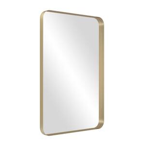 Kate and Laurel Rhodes 48 in. x 16 in. Classic Octagon Framed Gold Wall  Accent Mirror 218368 - The Home Depot