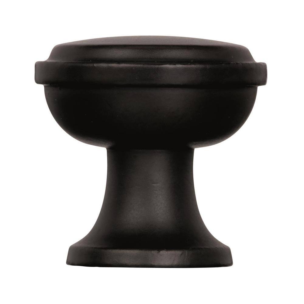 Black Bronze Round Cabinet Knob with Mounting Hardware