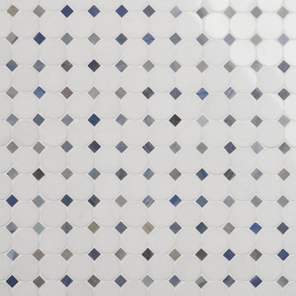 Ivy Hill Tile Orbit Satellite 12 in. x 12 in. x 8 mm Marble Mosaic