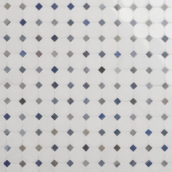 Orbit Satellite 12 in. x 12 in. x 8 mm Marble Mosaic Floor and Wall Tile (1 sq. ft./sheet)