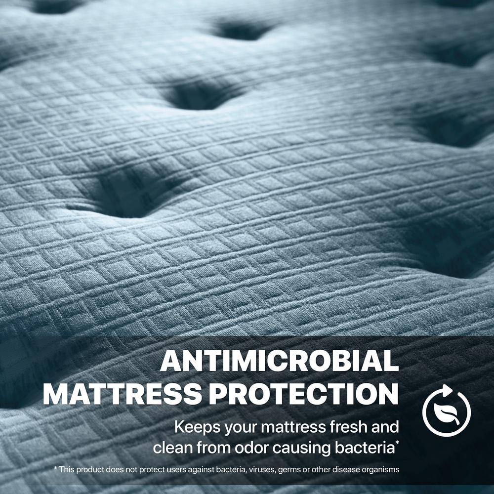 Full Medium Gray Pillow Top Innerspring Mattress Set with Box Spring