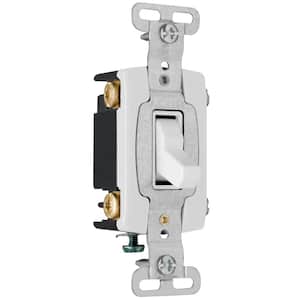 Pass and Seymour 20 Amp 4-Way Commercial Grade Backwire Toggle Light Switch, White
