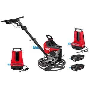 MX FUEL Lithium-Ion Cordless 24 in. Edging Power Trowel Kit with (2) HD 12.0 Batteries and (2) Super Chargers