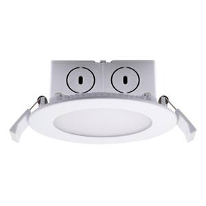 4 in. Warm White Light New Construction or Remodel IC Rated Integrated with J-Box LED Recessed Flat Downlight