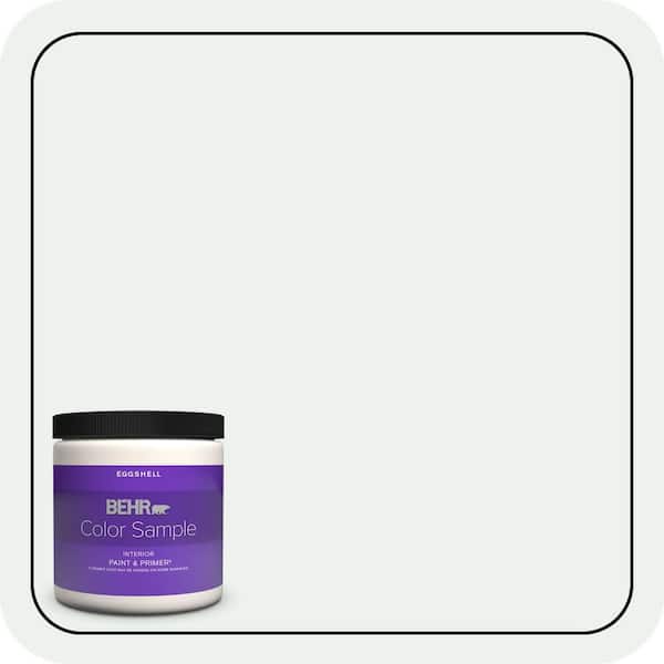 BEHR PREMIUM PLUS 8 oz. #W-D-500 Cascade White Eggshell Enamel Interior Paint & Primer Color Sample