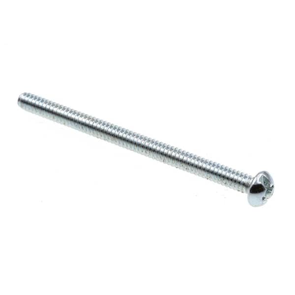 Prime-Line #6-32 x 2 in. Zinc Plated Steel Phillips/Slotted Combination Drive Round Head Machine Screws (100-Pack)