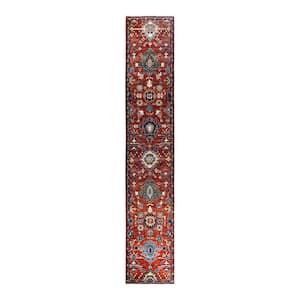 Serapi Red 3 ft. x 15 ft. Tribal Wool Indoor Area Rug