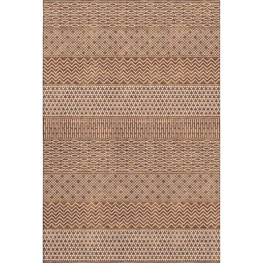 Mayfield Premium Machine Washable Abstract AMF939 Paprika 8 ft. x 10 ft. Area Rug price history on PriceWatchPro