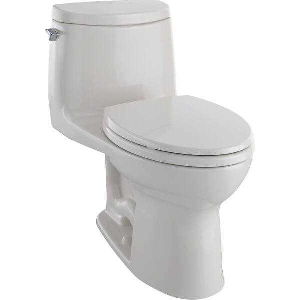 TOTO UltraMax II 1-piece 1.0 GPF Single Flush Elongated Toilet with CeFiONtect in Sedona Beige