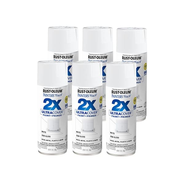 12 oz. Semi-Gloss White General Purpose Spray Paint (Case of 6)