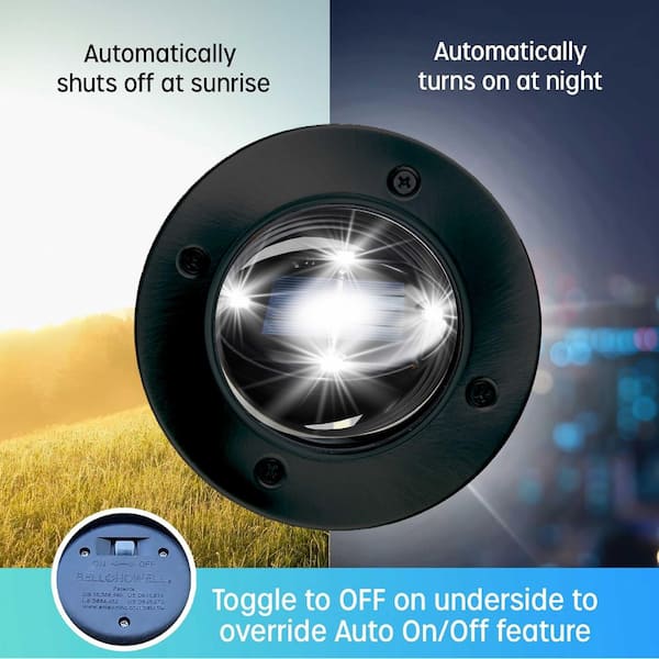 Bell + Howell Solar Powered Black Stainless Steel Outdoor