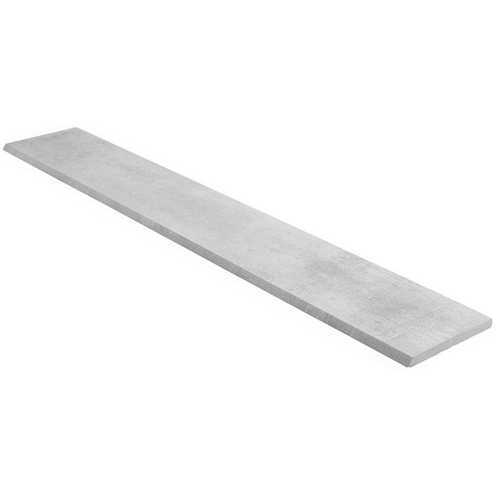 Large Gray Matte Porcelain Bullnose Tile for Indoor Use