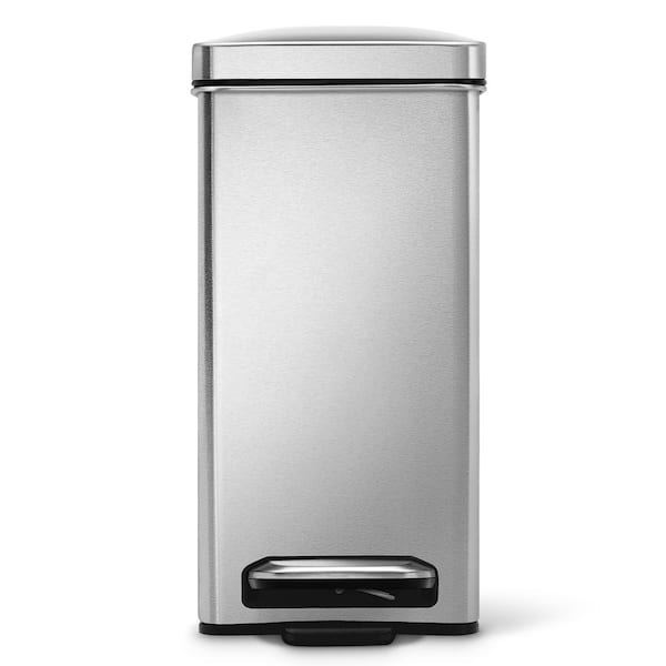 2.6 Gal for sale online simplehuman CW1898 Profile Step Trash Can Stainless Steel 10 L 