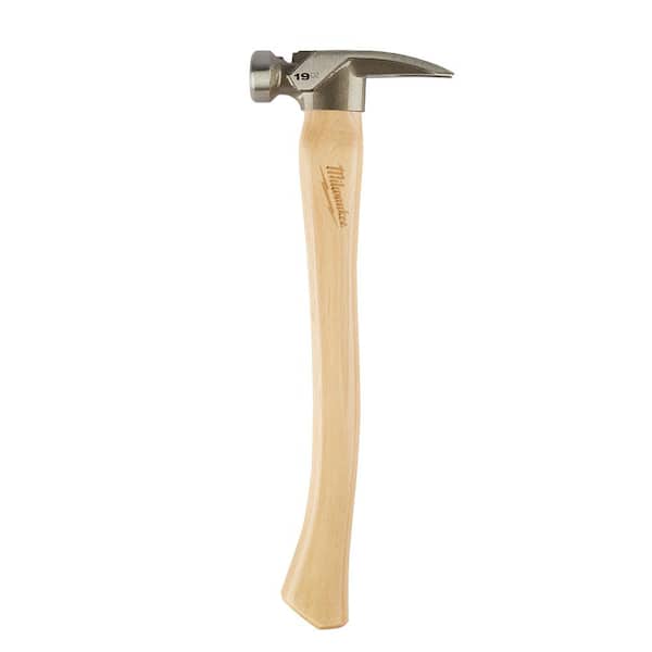 Milwaukee 19 oz. Smooth Face Hickory Wood Framing Hammer 48-22