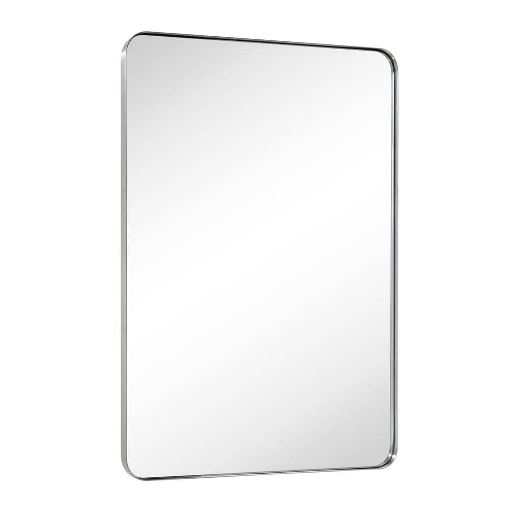 Kengston 30 in. W x 48 in. H Rectangular Stainless Steel Framed Wall Mounted Bathroom Vanity Mirror in Brushed Nickel price history on PriceWatchPro