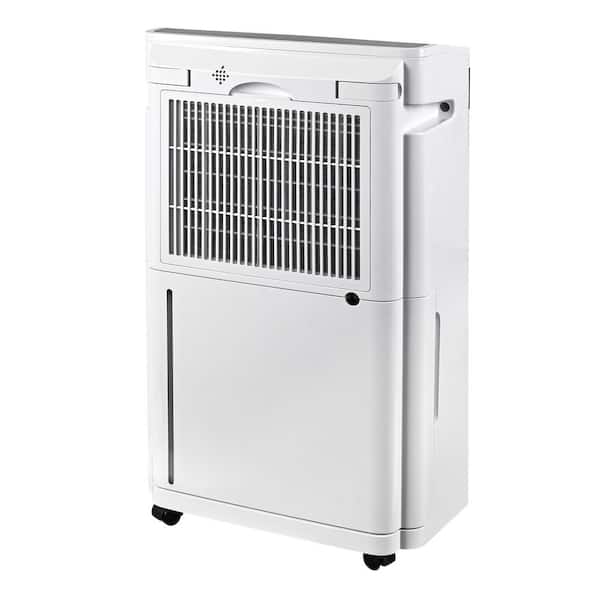 60 pt. 4500 sq. ft. Dehumidifier with Large Bucket for Home in White, with Drain Hose, Child Lock, Wind Swing Adjustable