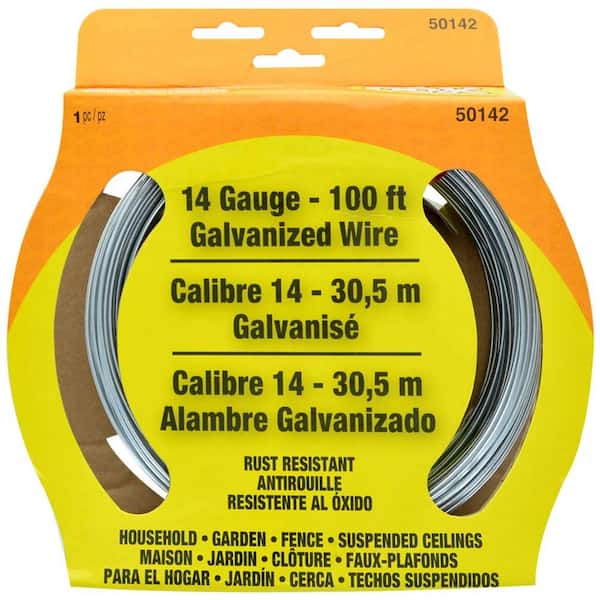 OOK 1-1/4 in. x 100 ft. 75 lb. 14-Gauge Galvanized Steel Wire 534804 ...