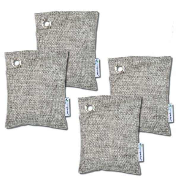 Air Purifying Bamboo Charcoal Bag, 3.5 oz (4-Pack)
