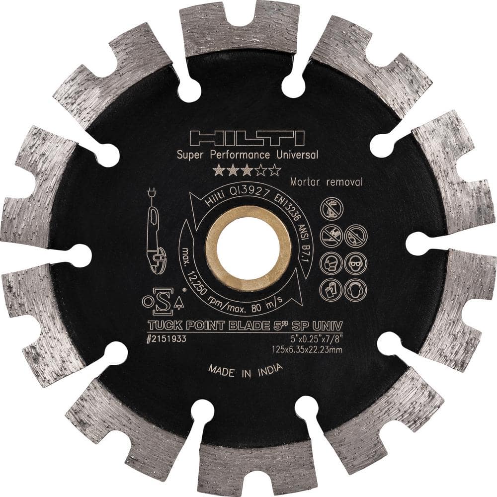 Hilti 5 in. SP Universal Diamond Tuck Point Blade Super Performance (6
