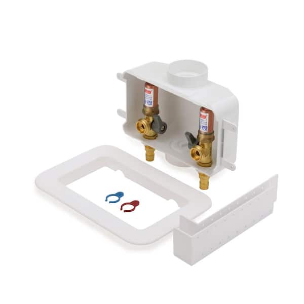Oatey Centro II 1/4 in. Turn PVC Washing Machine Outlet Box with Water Hammer Arrestor