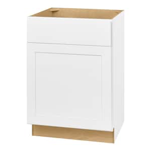 Avondale 24 in. W x 21 in. D x 34.5 in. H Ready to Assemble Plywood Shaker Sink Base Bath Cabinet in Alpine White