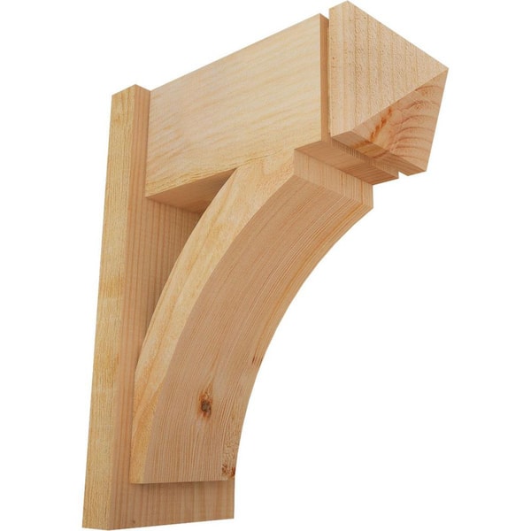 Ekena Millwork 8 in. x 22 in. x 18 in. Thorton Arts and Crafts Rough Sawn Douglas Fir Outlooker