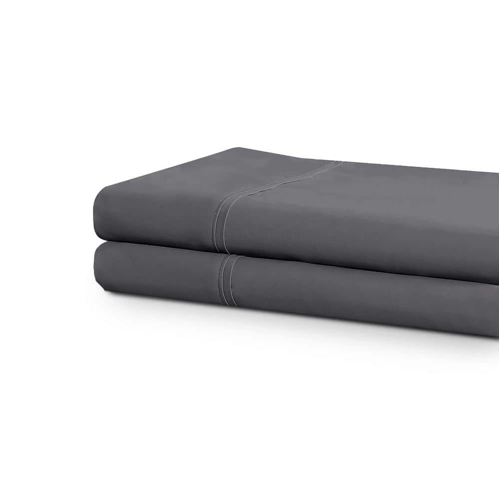 Gray Ultra Soft Polyester Standard Pillowcase Set
